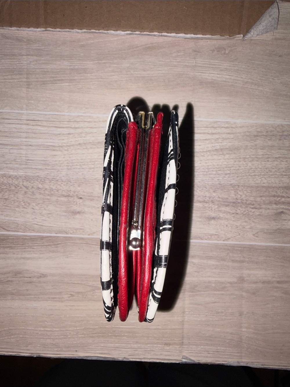 Brighton White & Black Plaid Coin Purse with Red Heart - Picture 4 of 11